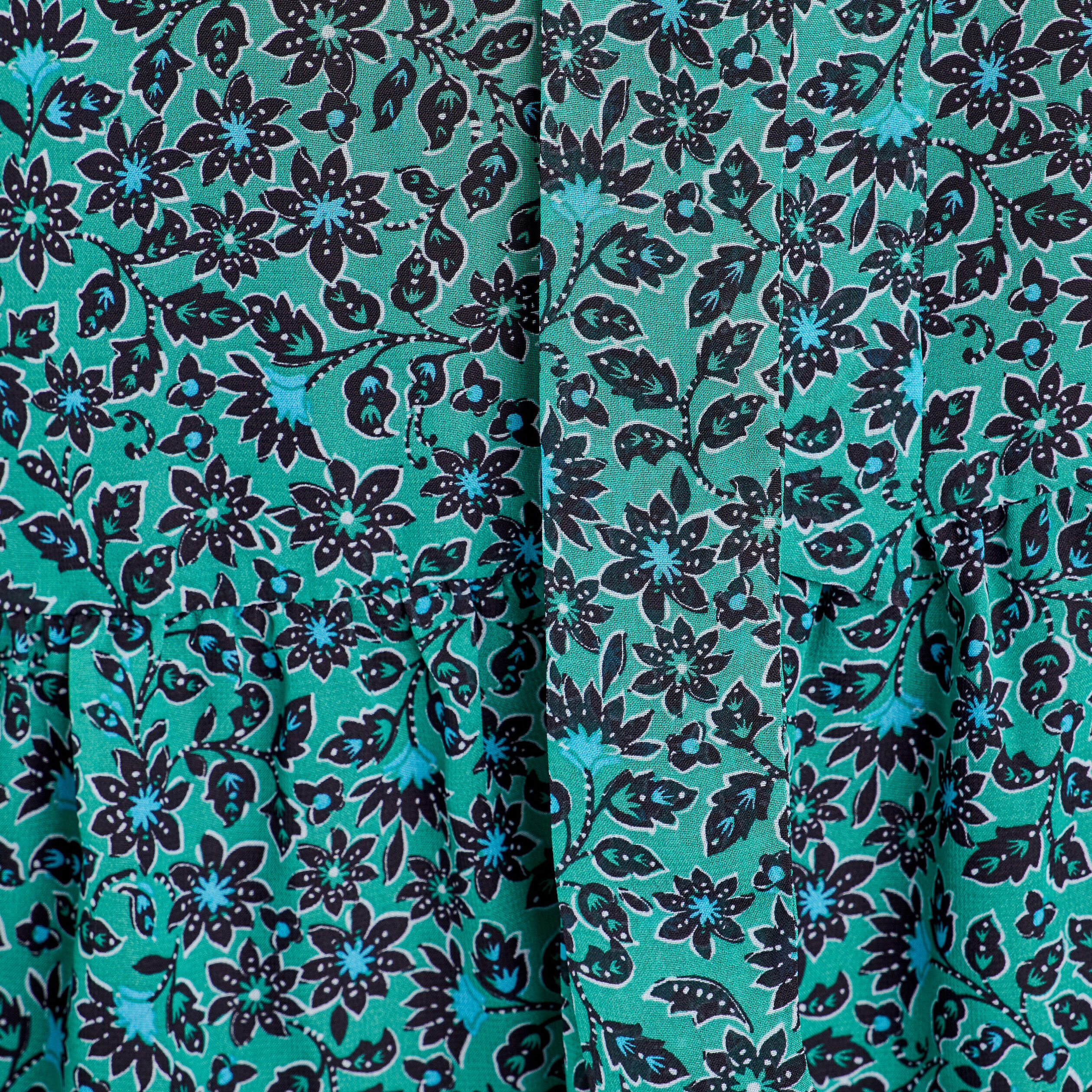 Robe évasée ceinturée vert femme | Cache Cache