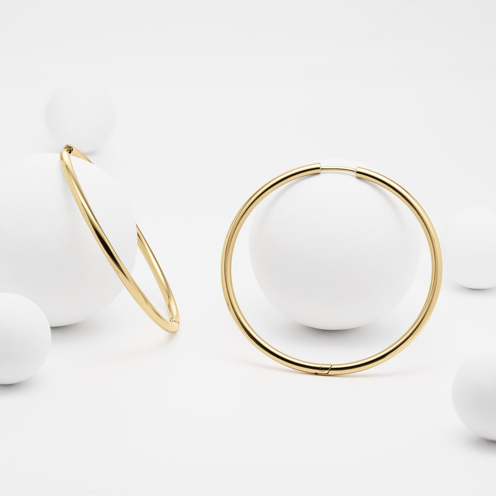 FAVS Créoles Acier inoxydable Boucles d'oreilles