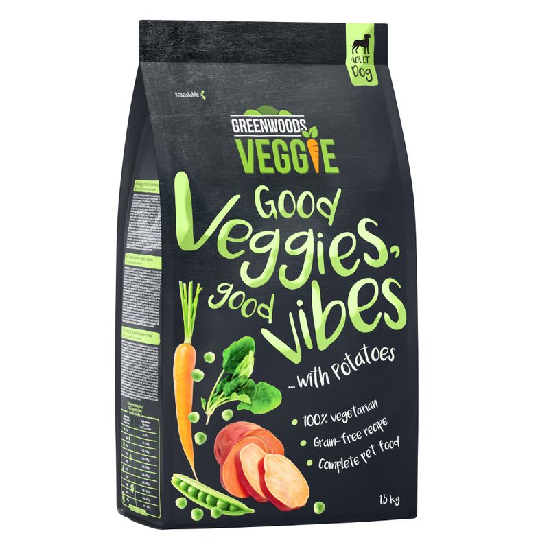 Greenwoods Veggie (Süß-)Kartoffeln mit Erbsen, Karotten und Spinat