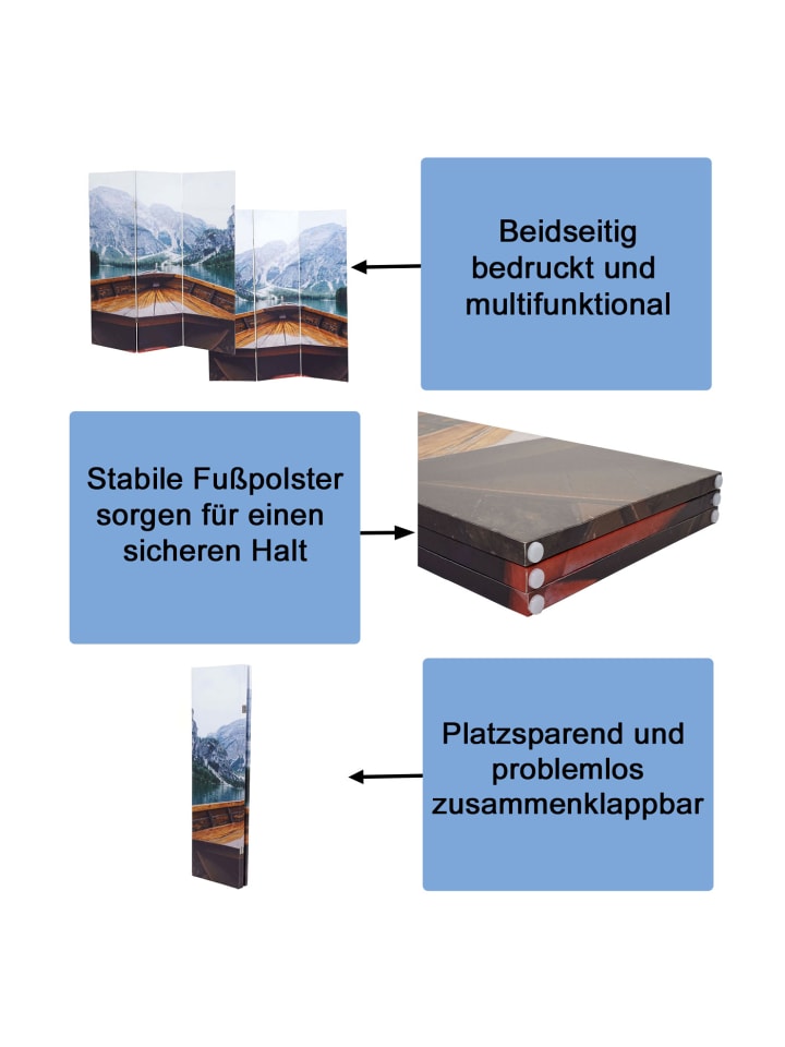 MCW Foto-Paravent A83, 180x121cm Boot günstig kaufen onesize