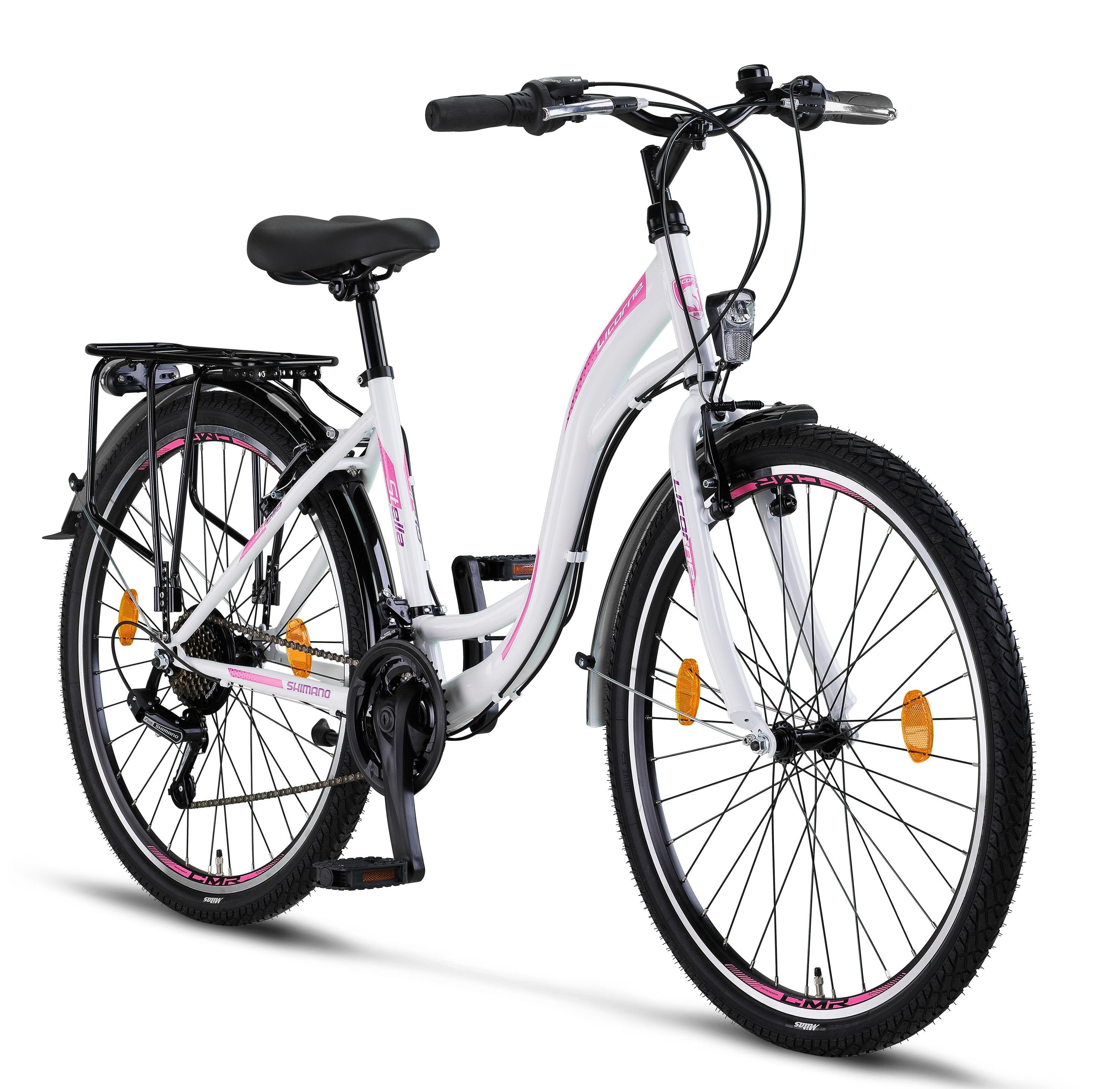 Licorne Bike Cityrad Licorne Bike Stella Premium City Bike in 24, 26 und 28 Zoll, 21 Gang