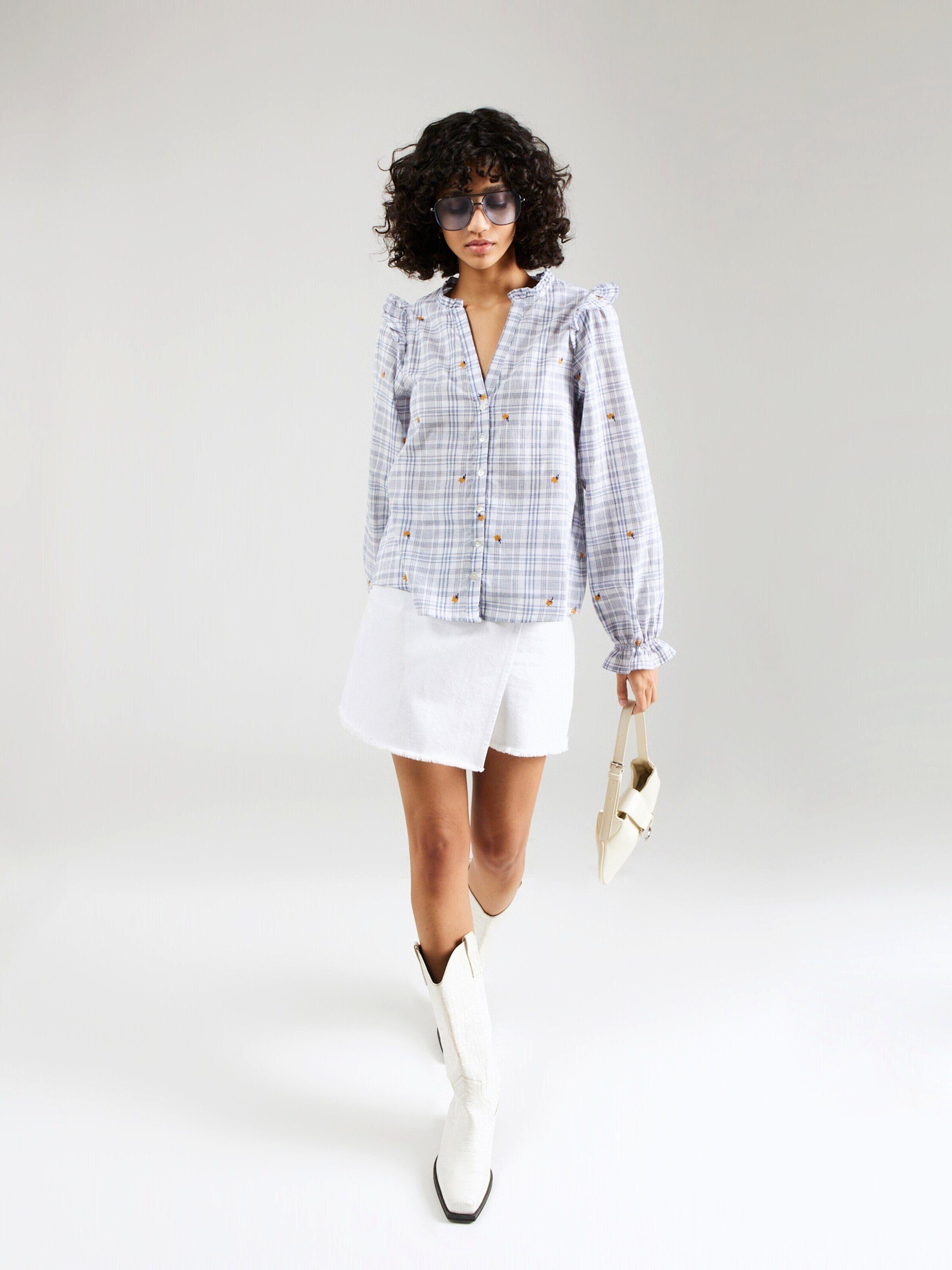 Springfield Funktionsbluse (1-tlg) Drapiert/gerafft, Rüschen, Stickerei