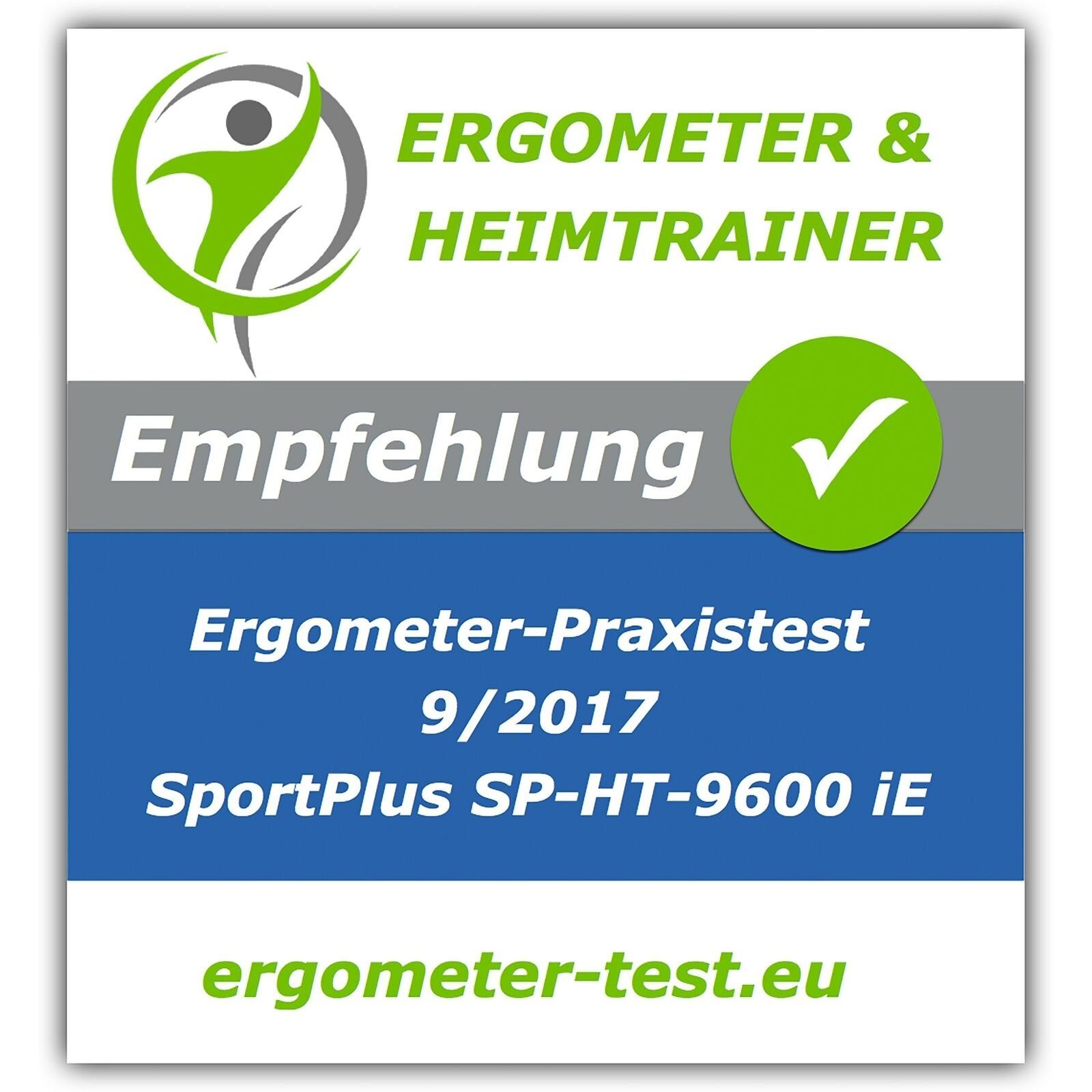 SportPlus Heimtrainer SP-HT-9600-iE, Crosstrainer, Heimtrainer mit Wattanzeige, 17 kg Schwungmasse