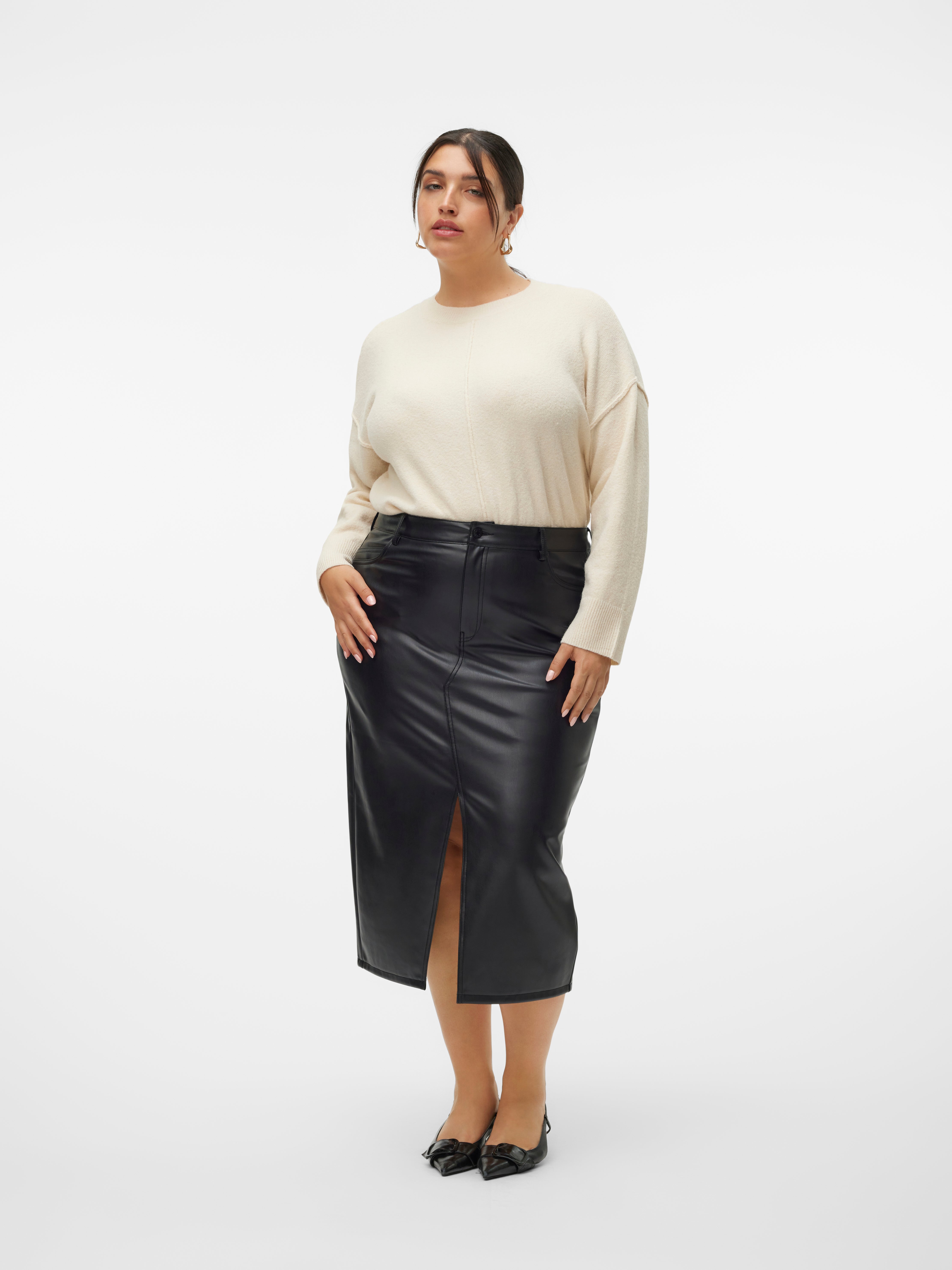 VMCVERI Hohe Taille Midirock