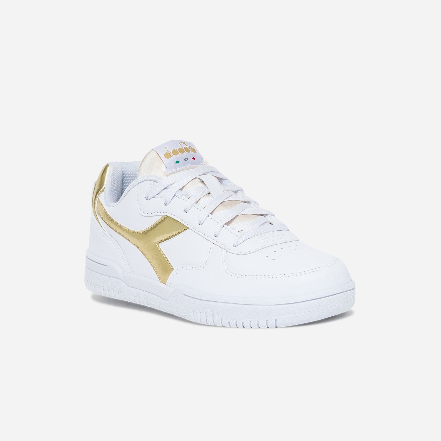 Tennis DIADORA blanche et dorée