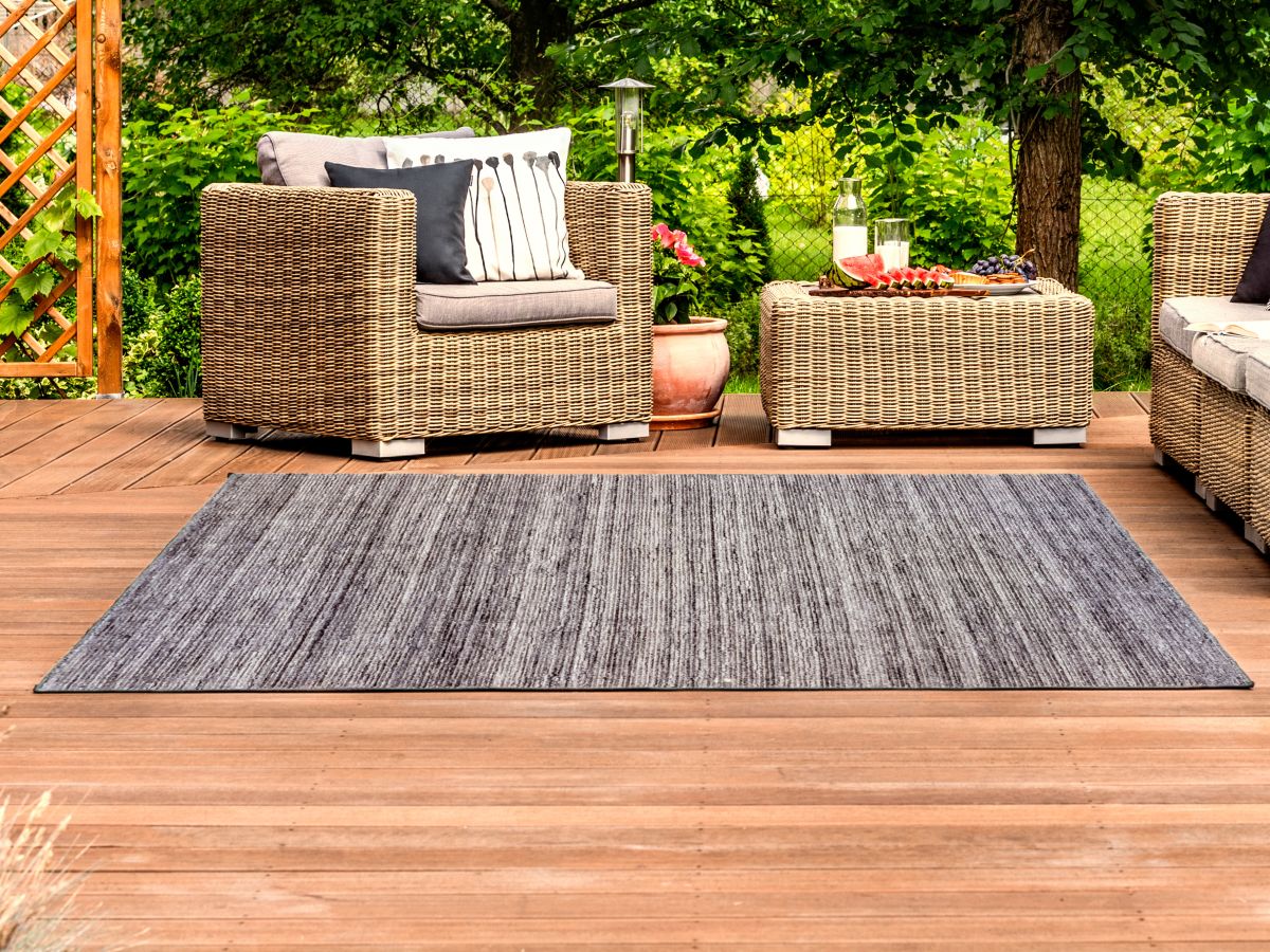 Outdoorteppich Baahar Hellgrau 200 x 250 cm