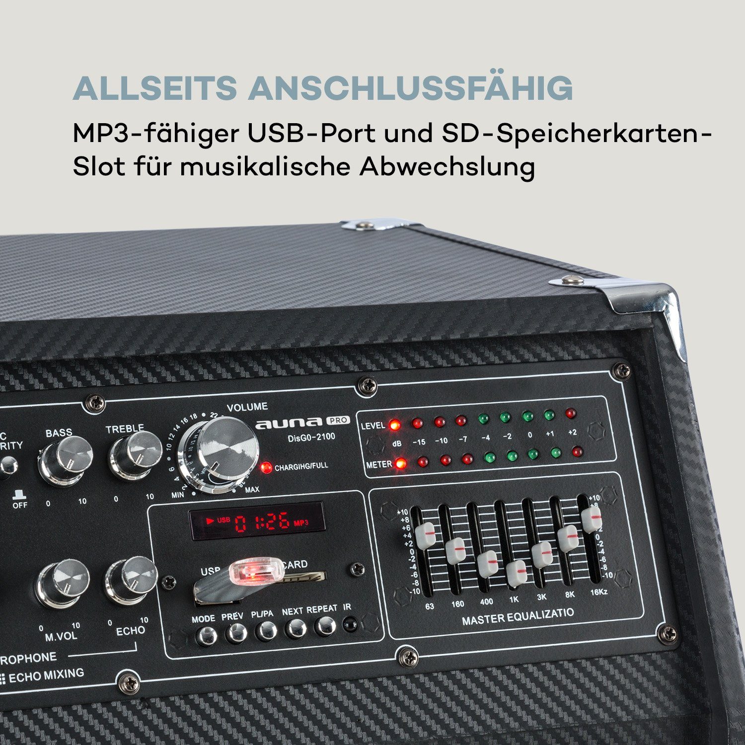 Auna DisGo Box 2100 Portable-Lautsprecher (100 W)