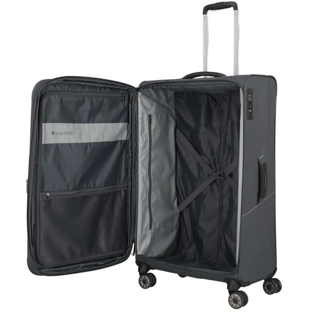 Travelite SKAII Kofferset 4 Rollen Größe L\/M\/S - Gipfelgrau