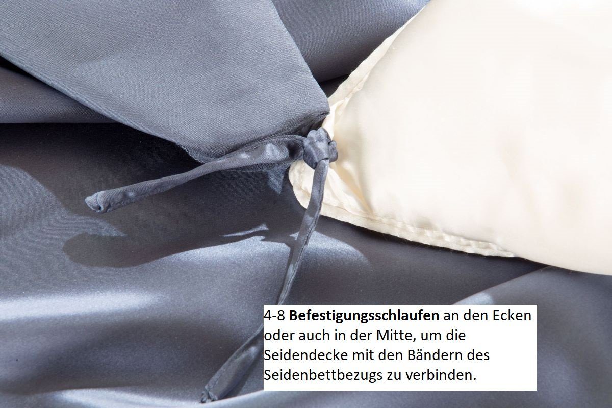Bettbezug Seiden-Bettbezug aus Maulbeerseide, Anthracite / Grey, orignee
