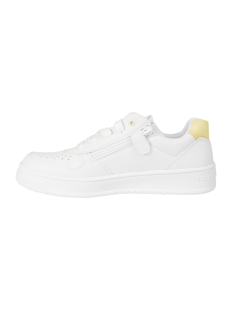 Sneaker in Leder-Optik Modell 'Kareem' in weiß