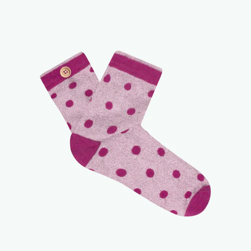 Sabrina & Léon pink lurex socks