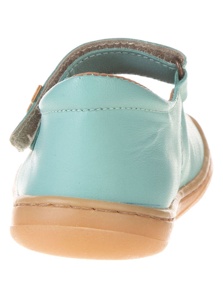 El Naturalista Leder-Ballerinas in Türkis günstig kaufen