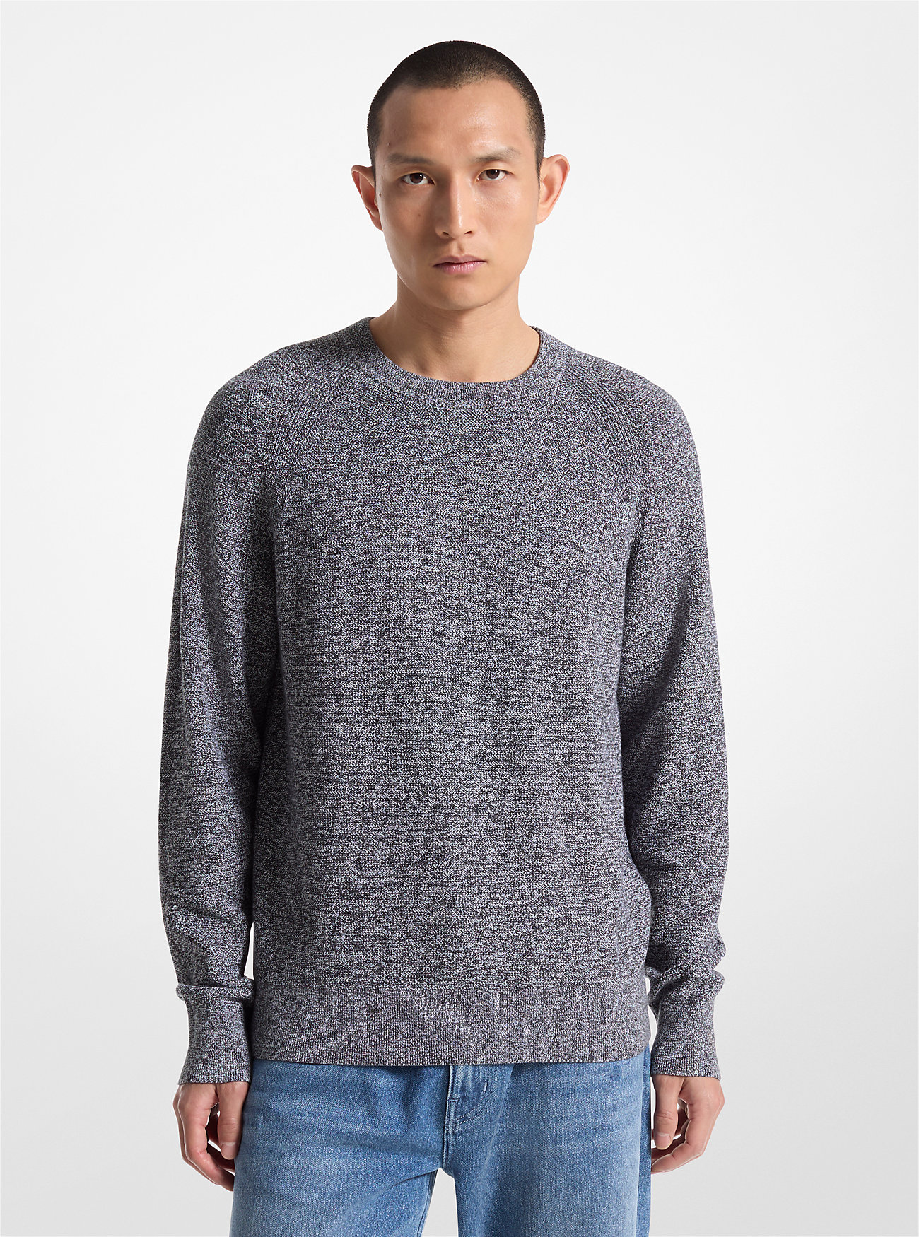 Maglione girocollo in cotone - Antracite