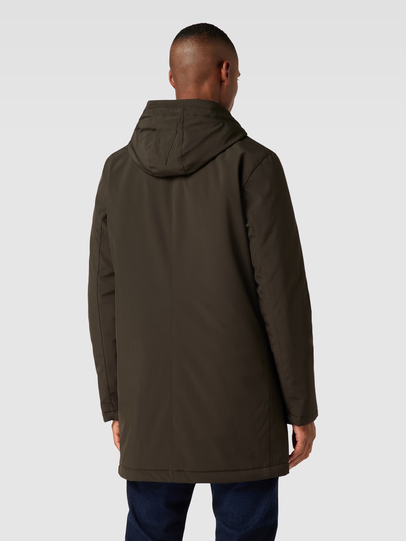Jacke mit Stehkragen Modell 'Madeston' in olivgrün