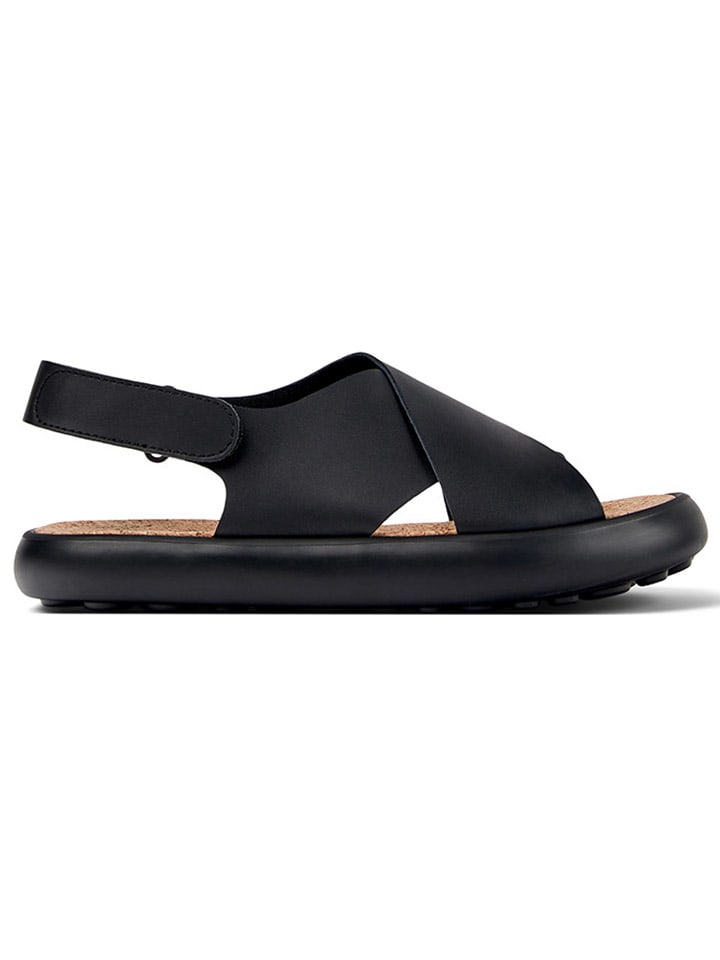 Camper Leder-Sandalen in Schwarz günstig kaufen