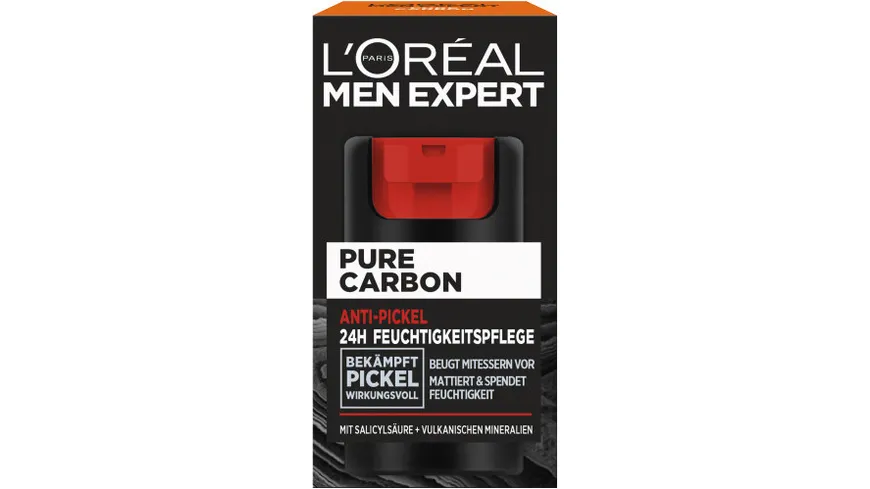 L'Oréal Men Expert Pure Carbon Anti-Akne Feuchtigkeitscreme Gesicht 50 ml