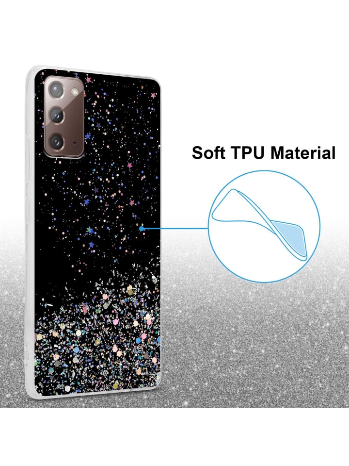 cadorabo Hülle für Samsung Galaxy NOTE 20 Glitter in Schwarz mit Glitter günstig kaufen onesize