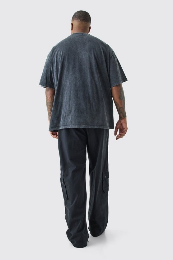 Plus lockere Cargohose mit elastischem Bund