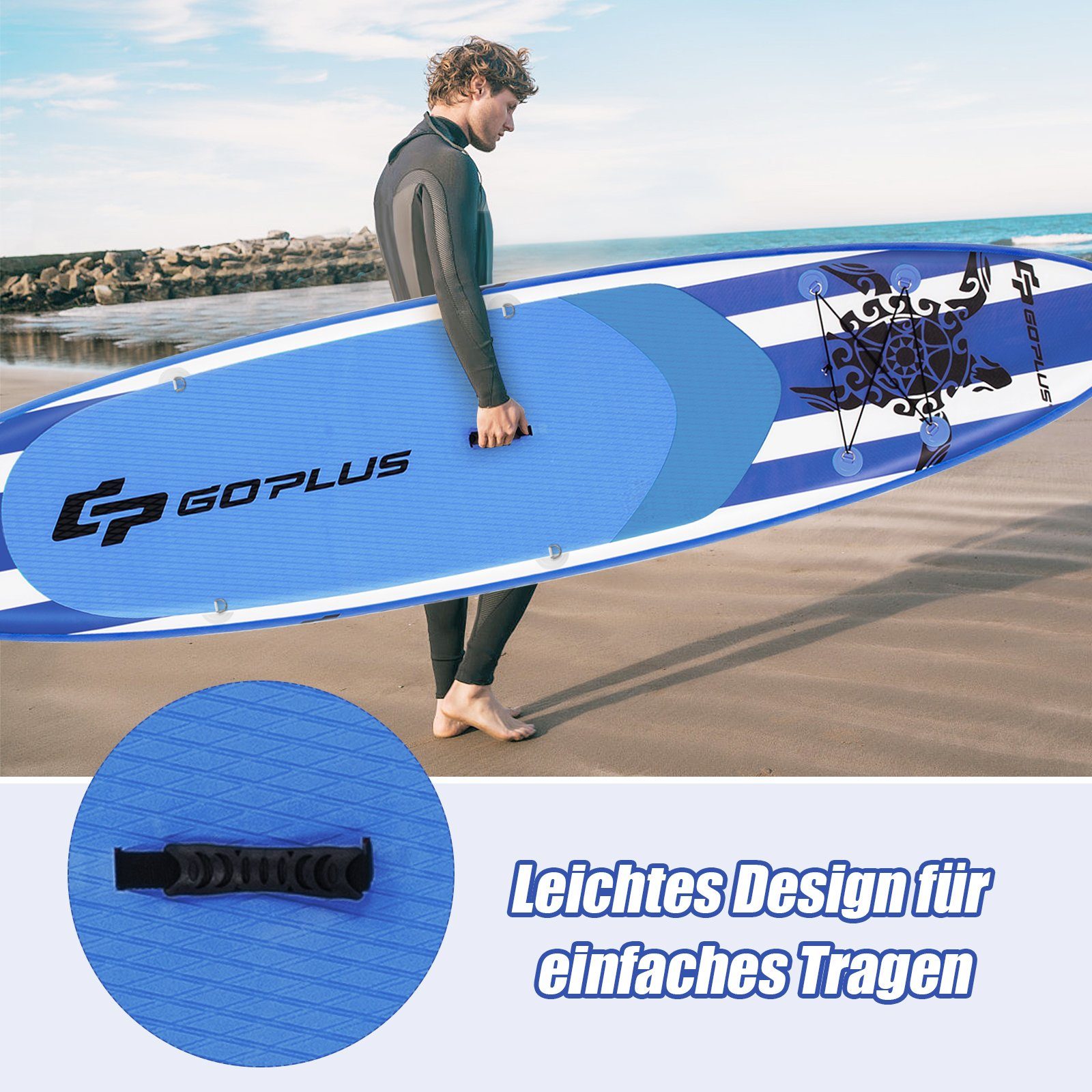 COSTWAY SUP-Board Stand Up Paddling Board, mit Sitz, bis 150kg
