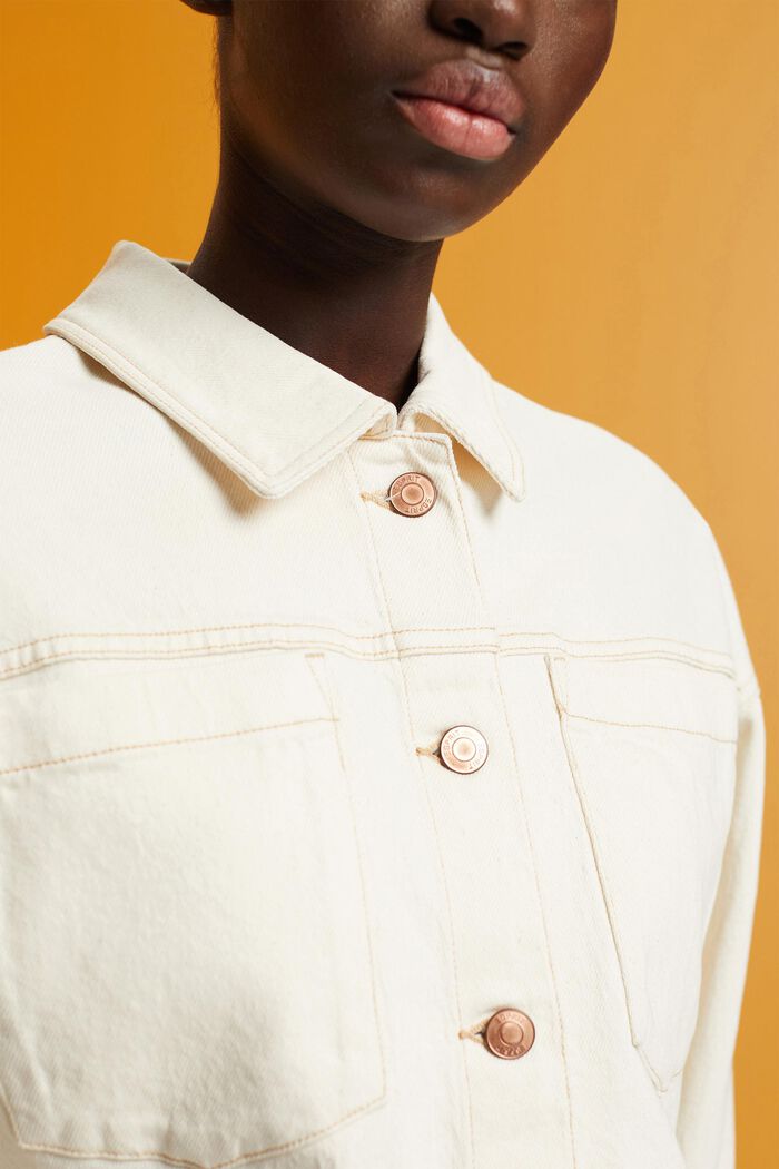 Oversize Jeansjacke in Cropped-Länge