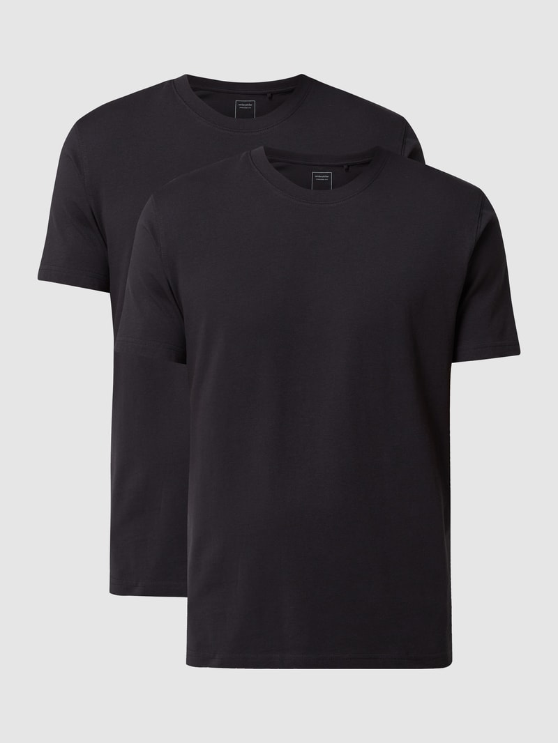 T-Shirt im 2er-Pack in schwarz