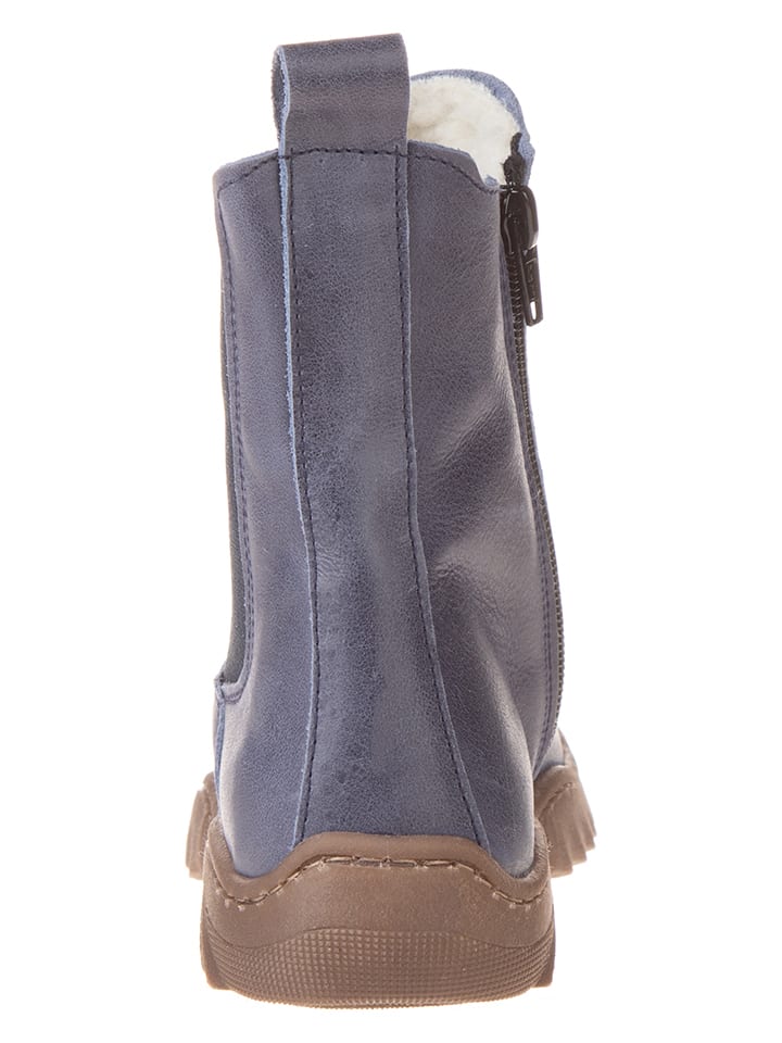 kmins Leder-Boots in Dunkelblau günstig kaufen