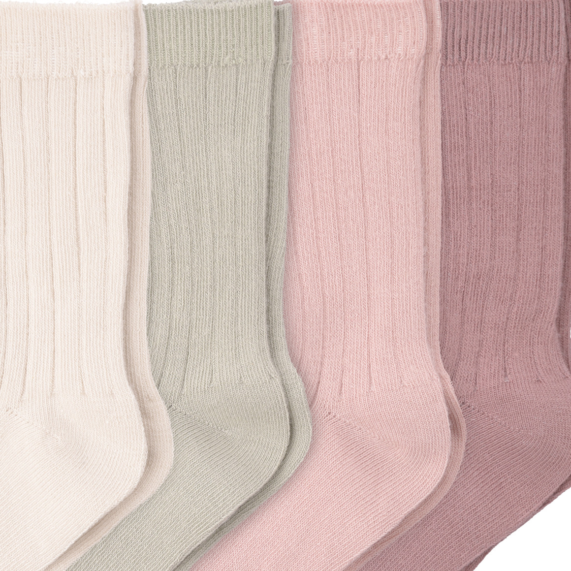 4 Paar Kinder Socken mit Rippstruktur
