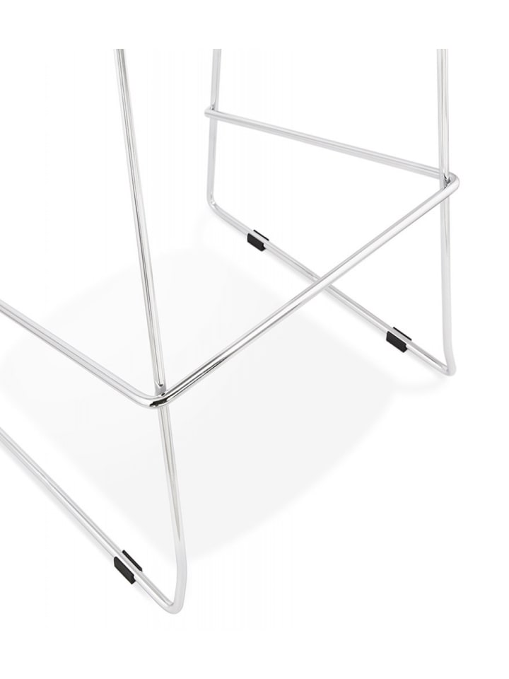 KADIMA DESIGN Barhocker mit Sitz 75 cm aus Metall Kunststoff, Zeitgenössisch in Weiß-Silber günstig kaufen onesize
