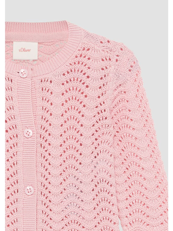 s.Oliver Strickjacke langarm in Pink günstig kaufen