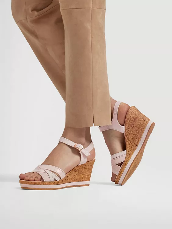 5th Avenue Leder Keilsandalette