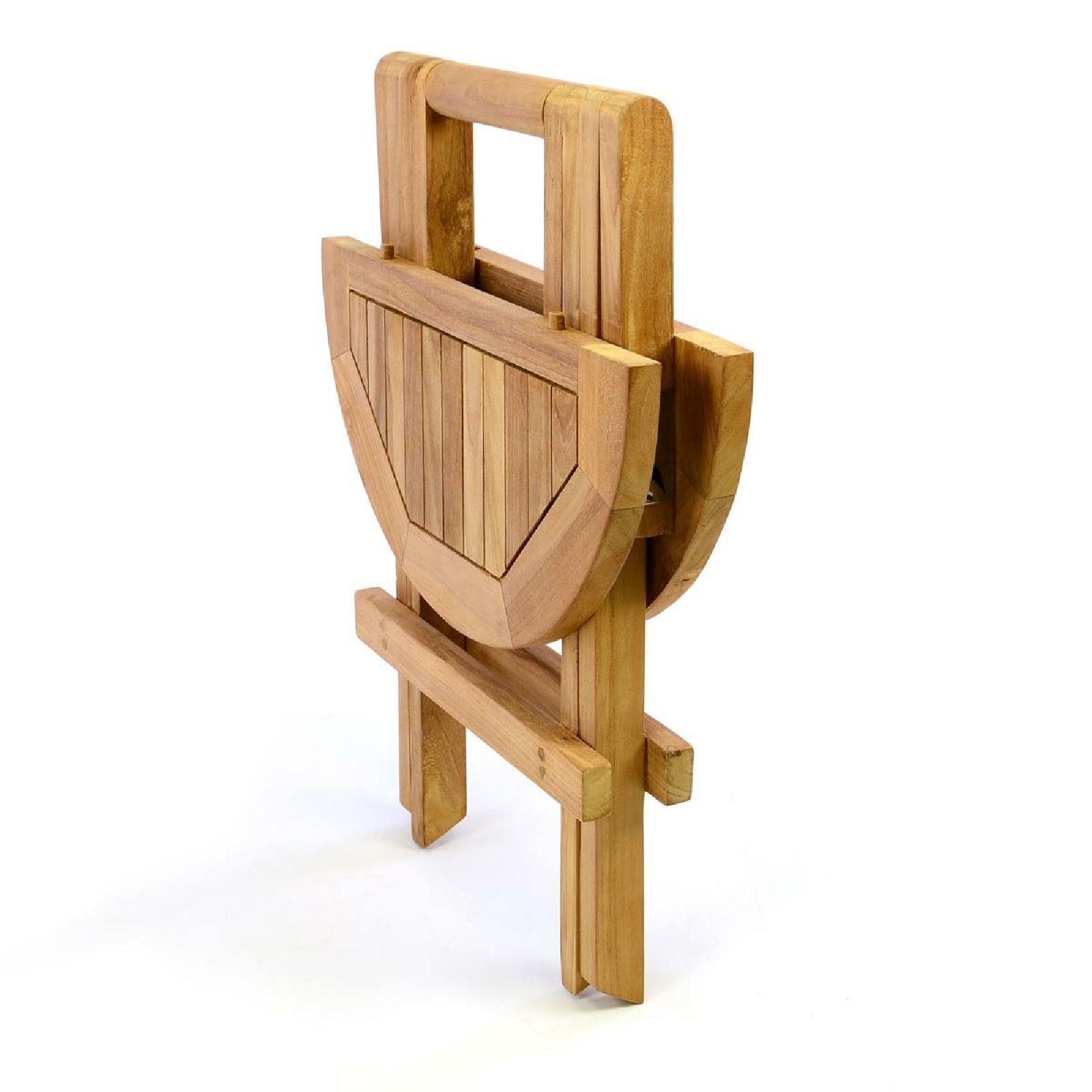 VCM Gartentisch Beistelltisch Blumen Hocker Tisch klappbar Teak