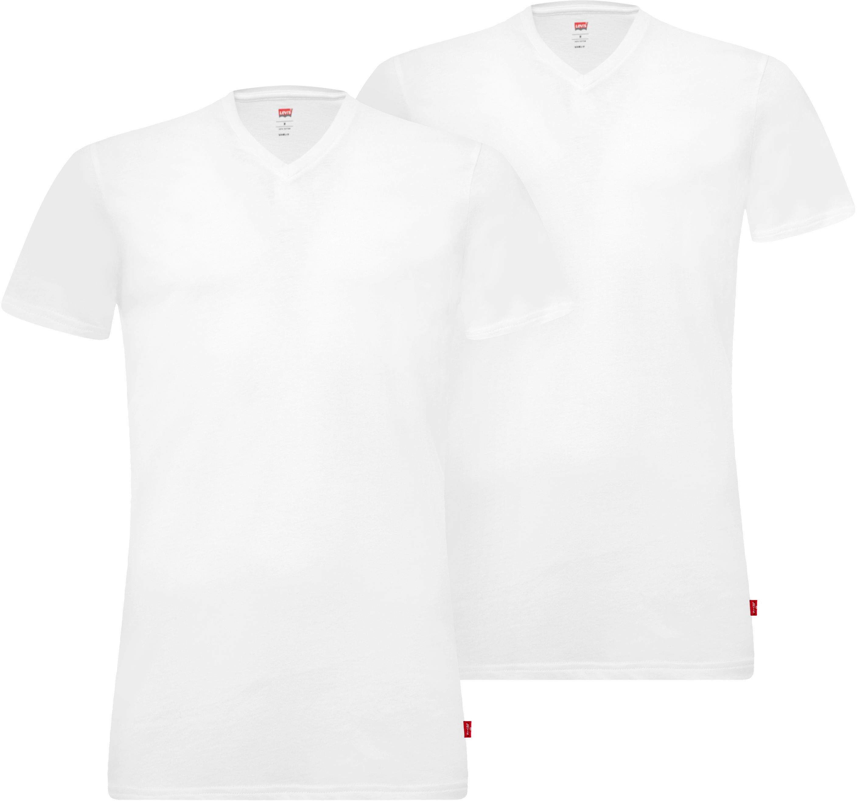 Levi's® T-Shirt (Packung, 2-tlg) LEVIS MEN V-NECK 2P