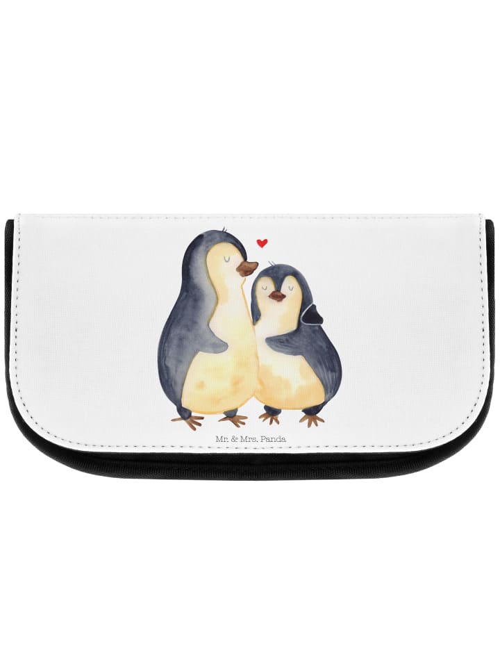 Mr. & Mrs. Panda Kosmetiktasche Pinguin umarmen ohne Spruch in Weiß günstig kaufen onesize