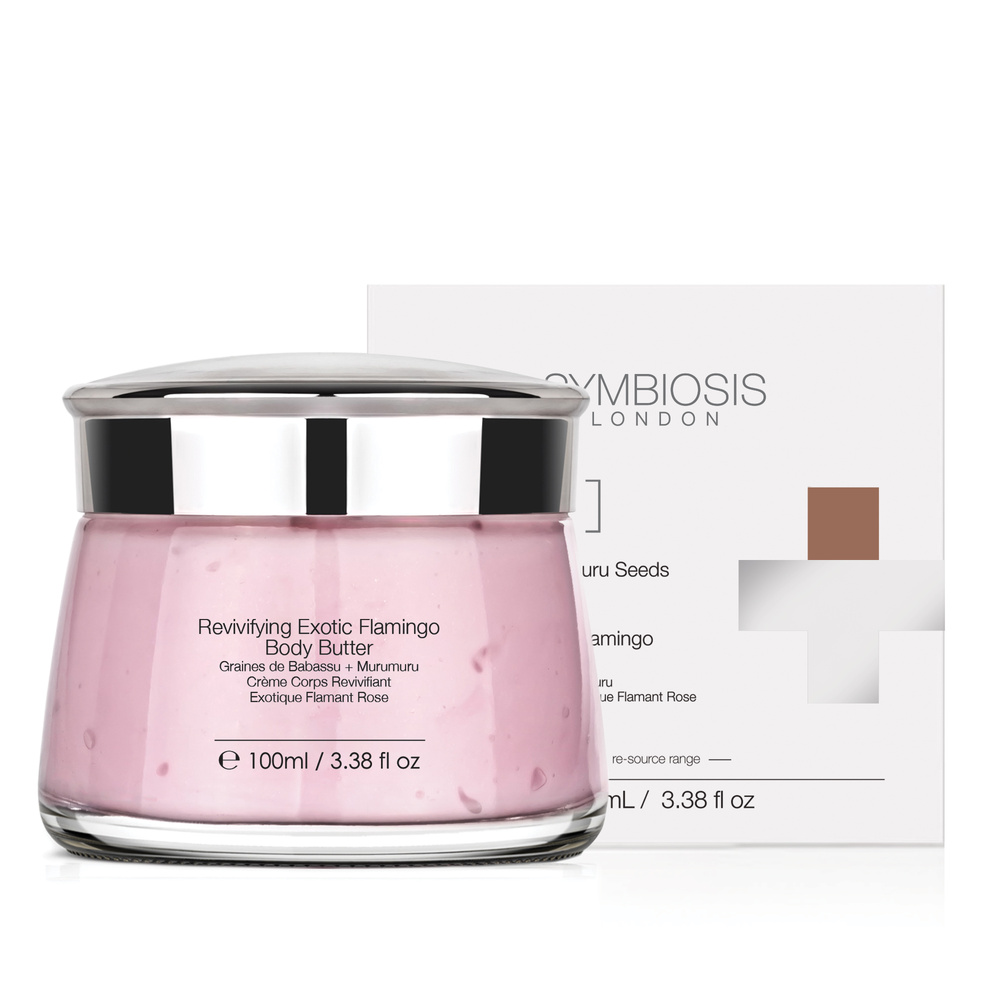 symbiosis [Graines de Babassu + Murumuru] Crème Corps Revivifiant Exotique Flamant Rose Main & Corps