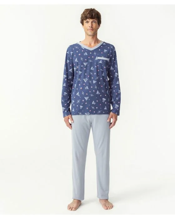 Pyjama en maille jersey coton peigné