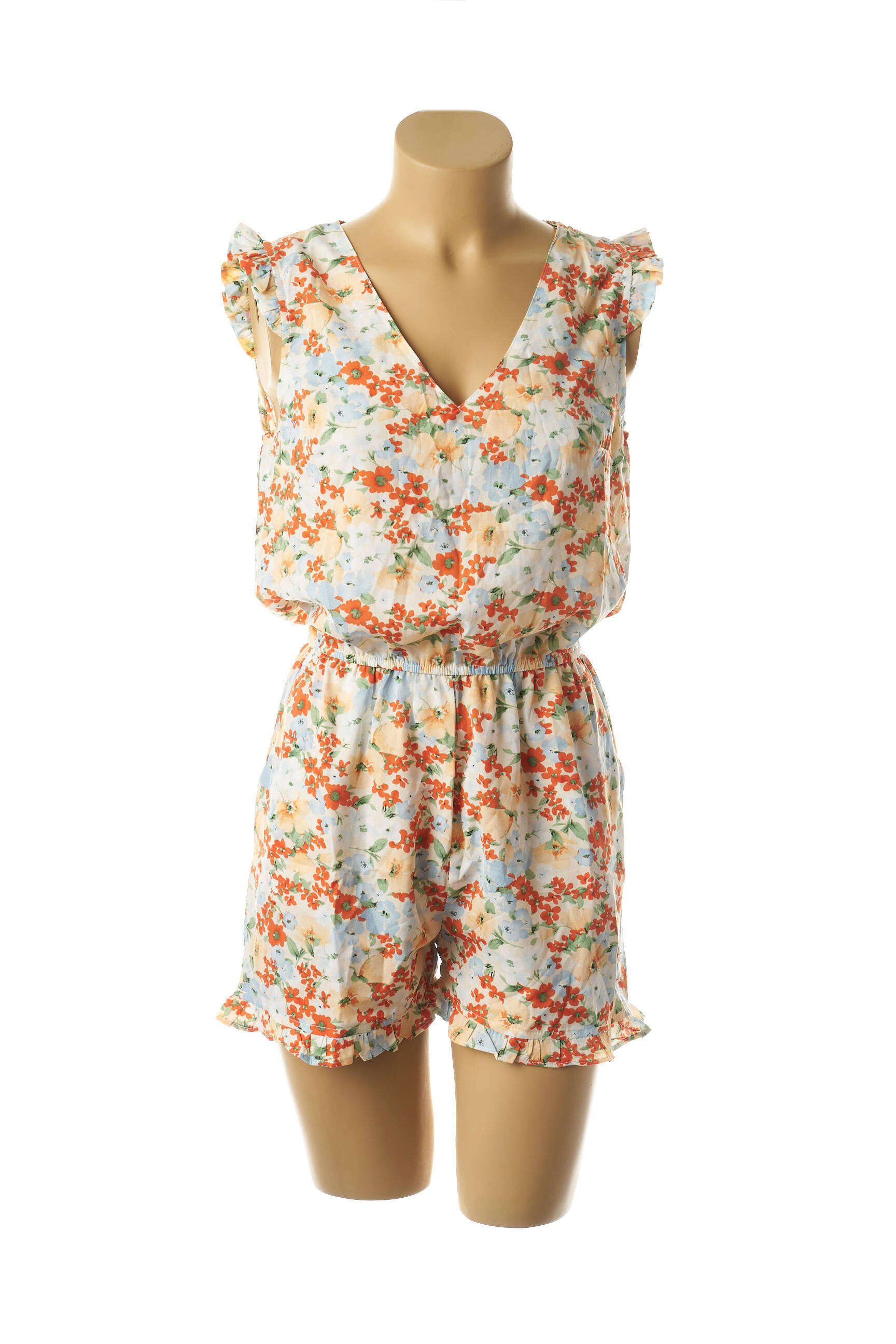 Peace N Love Combi Shorts Femme couleur beige