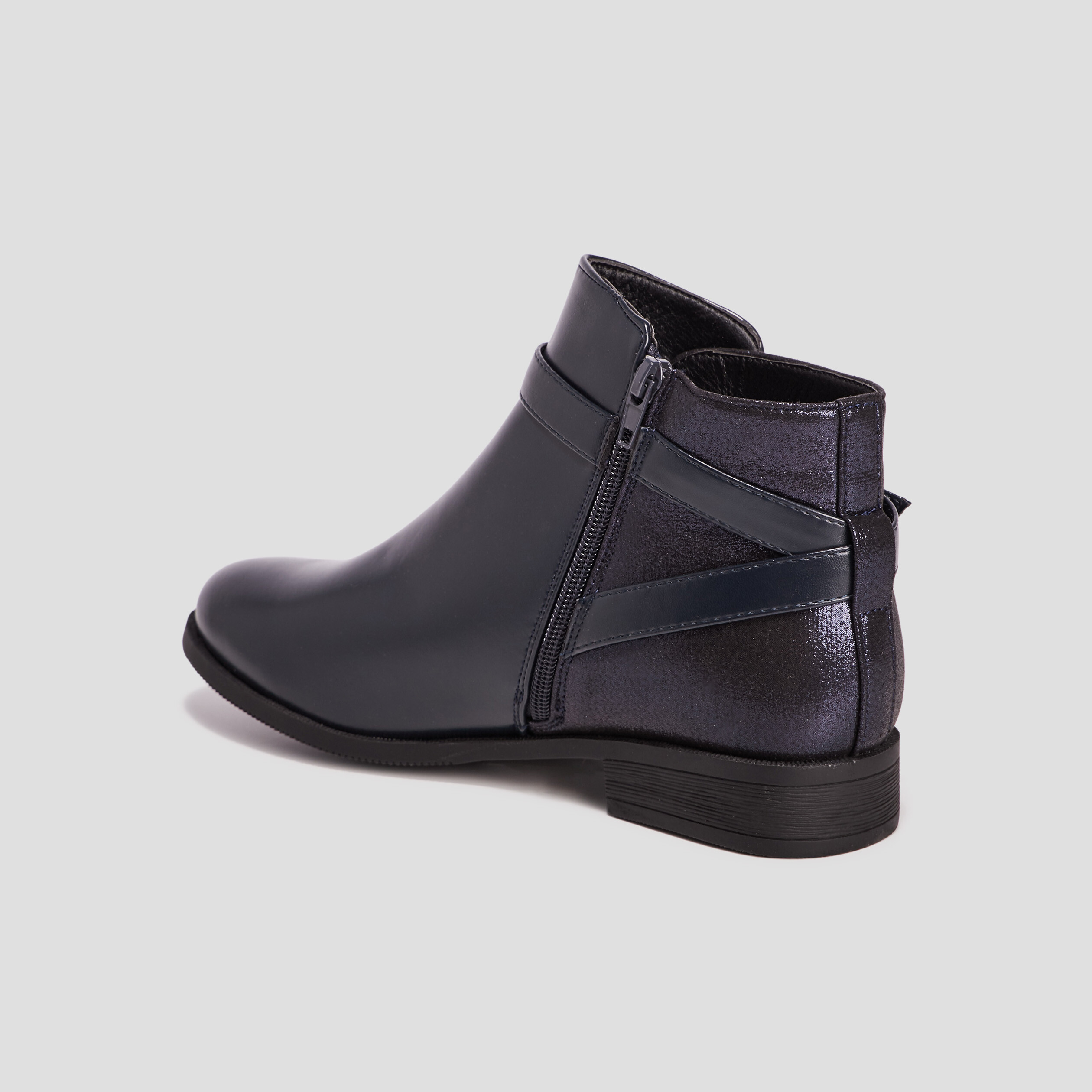 Bottines avec brides bleu femme | La Halle