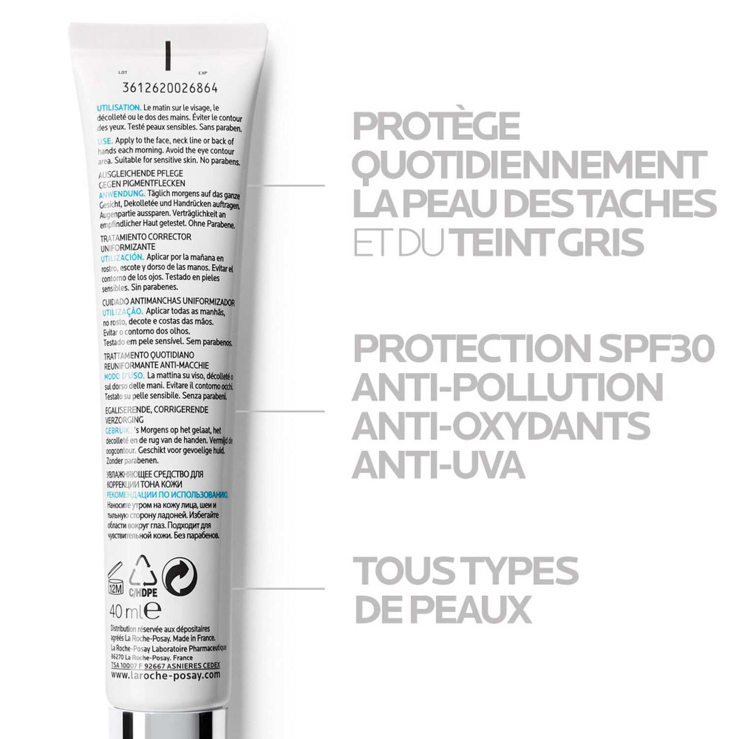 la roche-posay Pigmentclar SPF30 Soin Correcteur Réuniformisant 40 ml