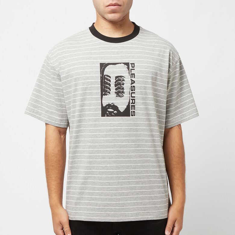 Pleasures Foresight Striped Shirt heather grey