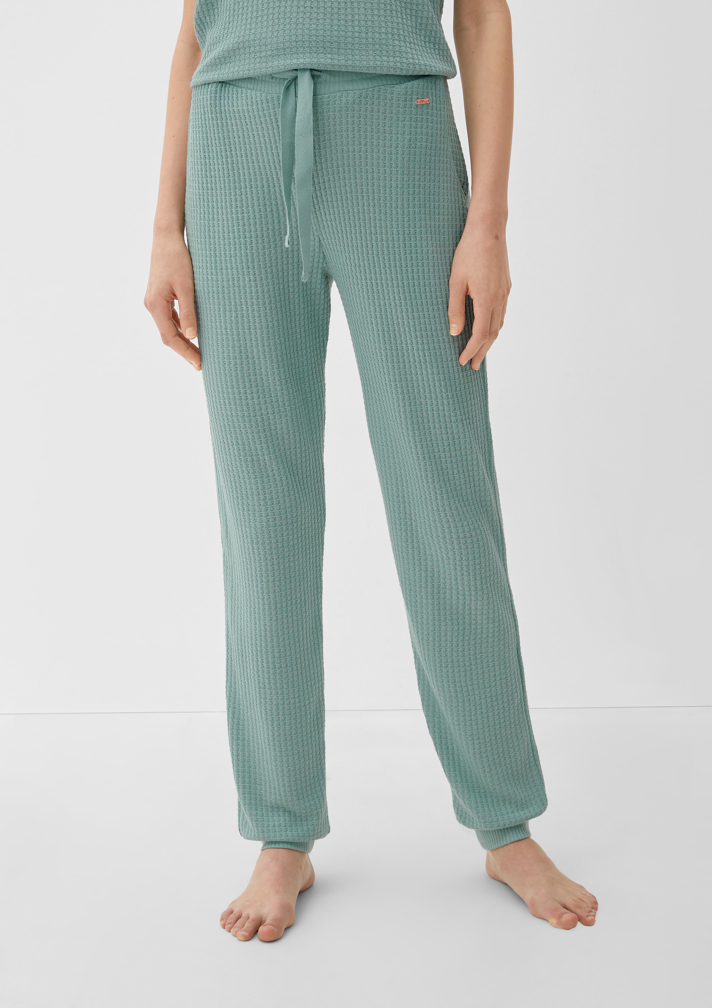 Pyjamahose in Waffelpiqué-Struktur  6007848-6200