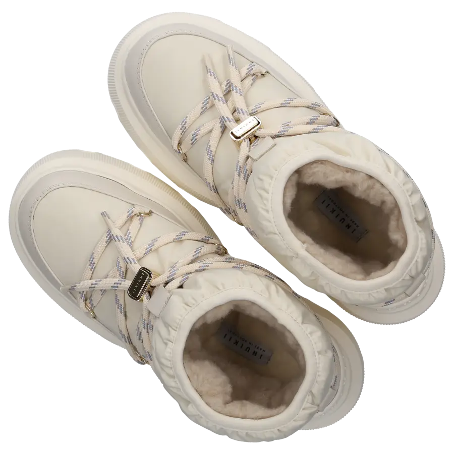INUIKII - Snowboots ENDURANCE PUFFER Kalbsleder - weiß