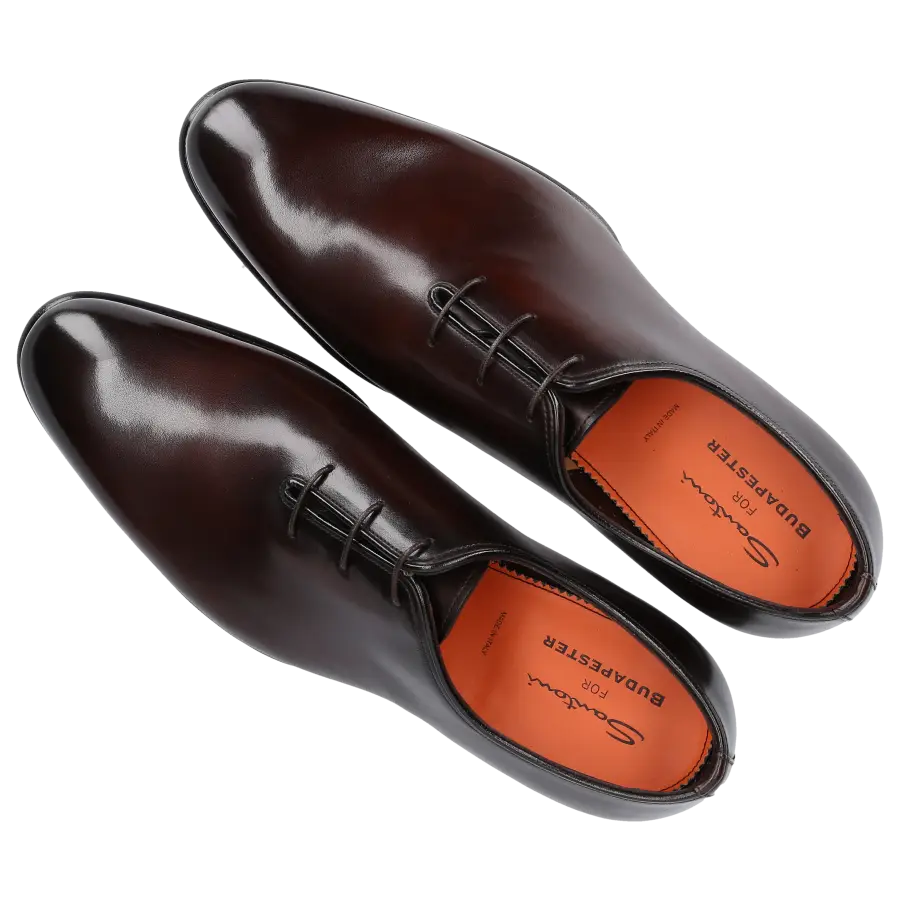 Santoni - Businessschuhe Oxford 16229 Kalbsleder - braun