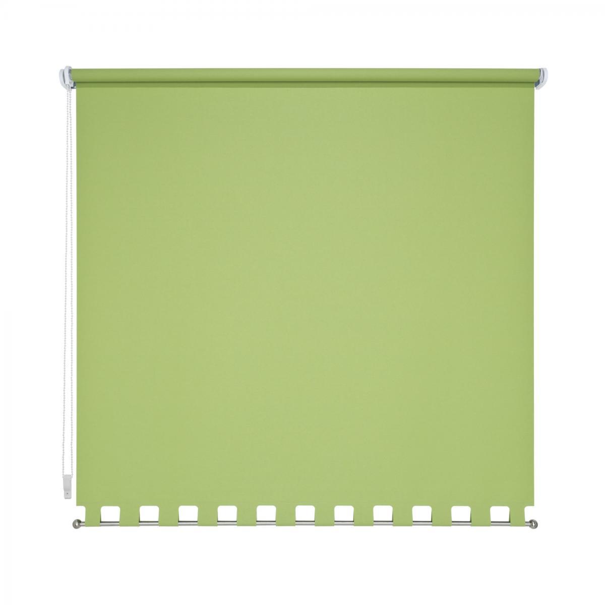 Bella Casa Seitenzugrollo Kettenzugrollo Volantrollo Rollo Eckig lichtdurchlässig 182 x 180 cm grün für Fenster