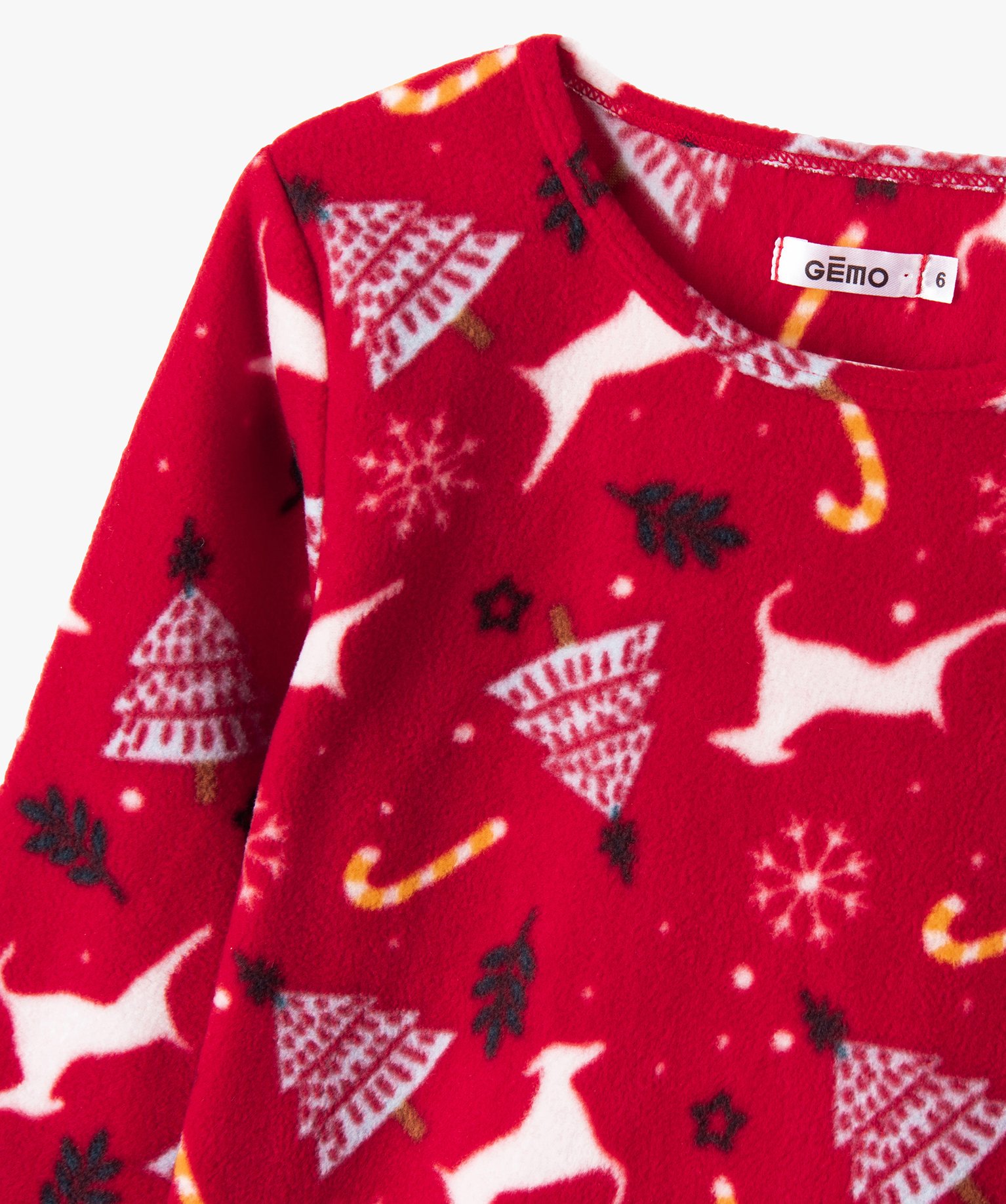 Pyjama fille en polaire motifs Nol imprime | GEMO