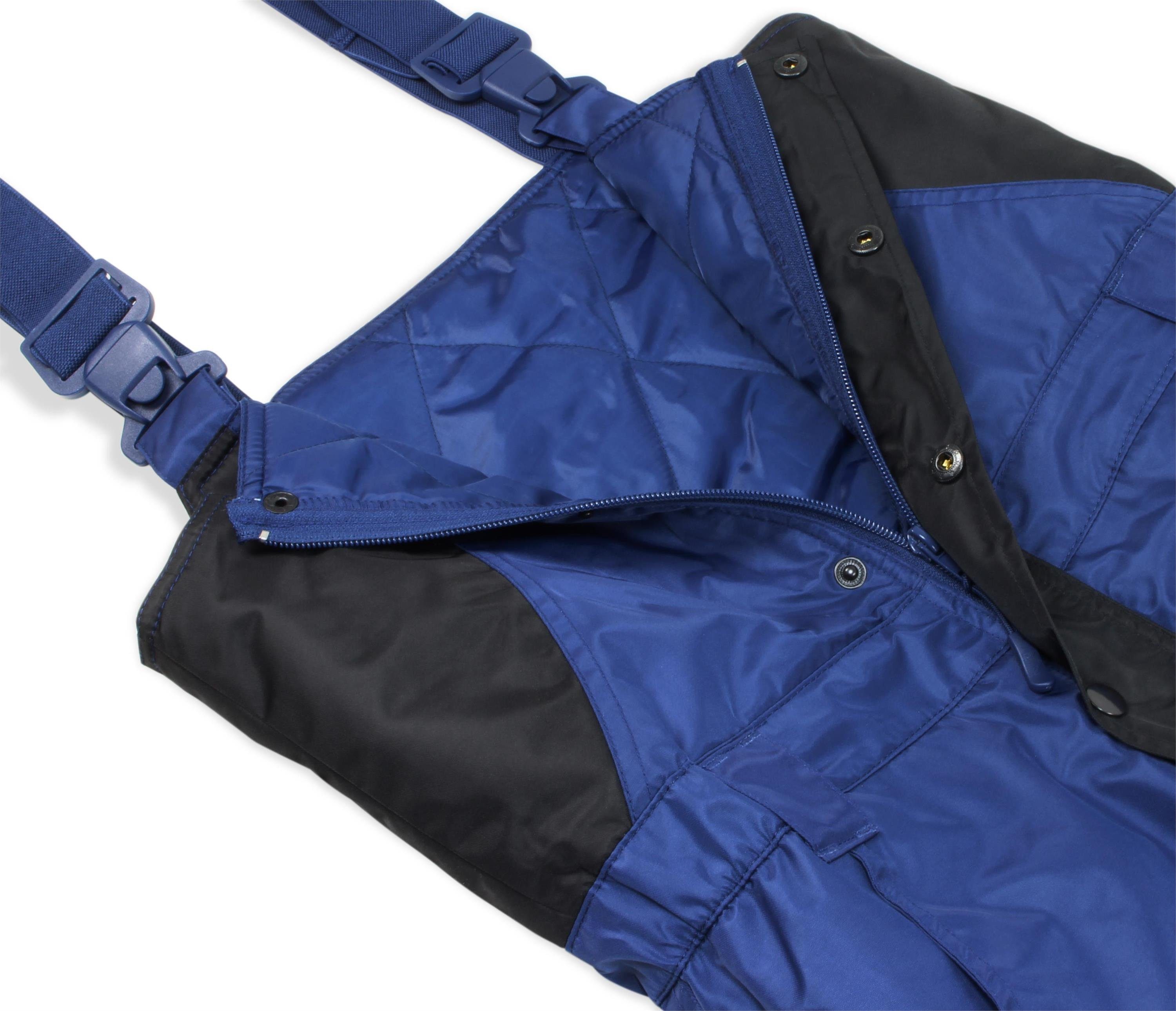 normani Thermohose Damen Thermohose Peak Winterhose Latzhose gefütterte Outdoorhose - Wasserdicht und Winddicht Skihose mit Hosenträgern