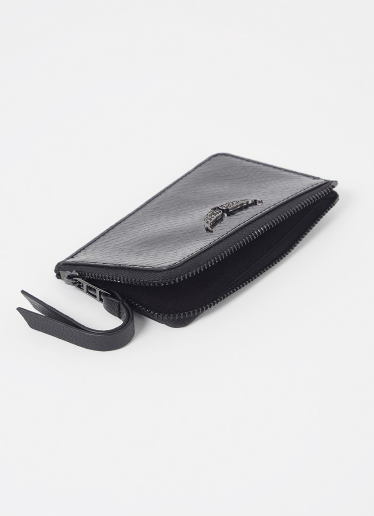 Zadig&Voltaire Wild – carcasă lucioasă pentru carduri din piele texturată de vițel.