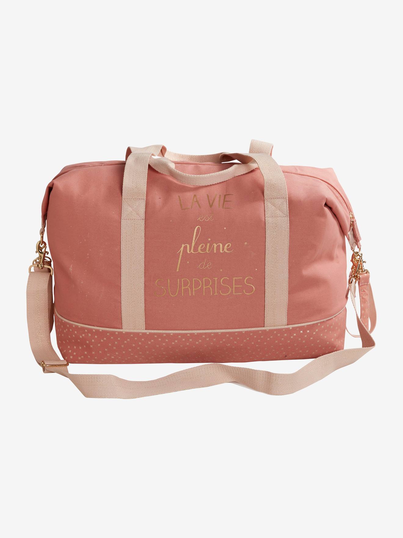 Sac à langer week-end MALAGA rose poudré
