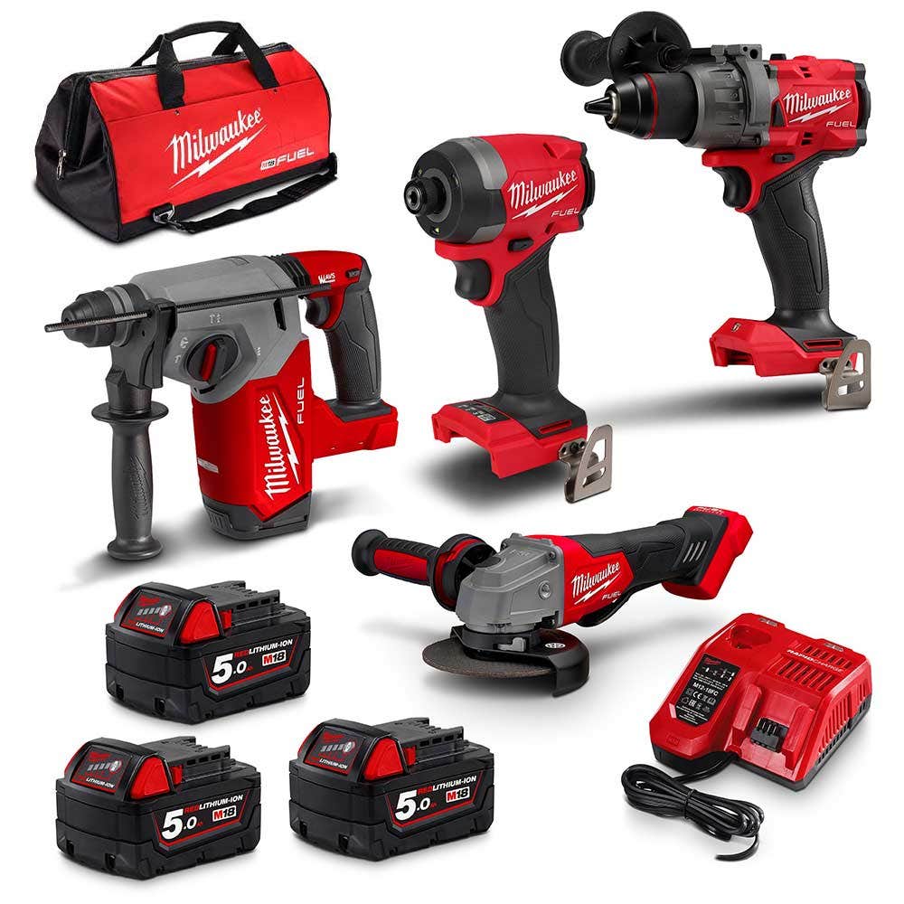Pacote de baterias MILWAUKEE FUEL™ 18V com 4 peças (3 x 5,0 Ah) M18FPP4A3503B