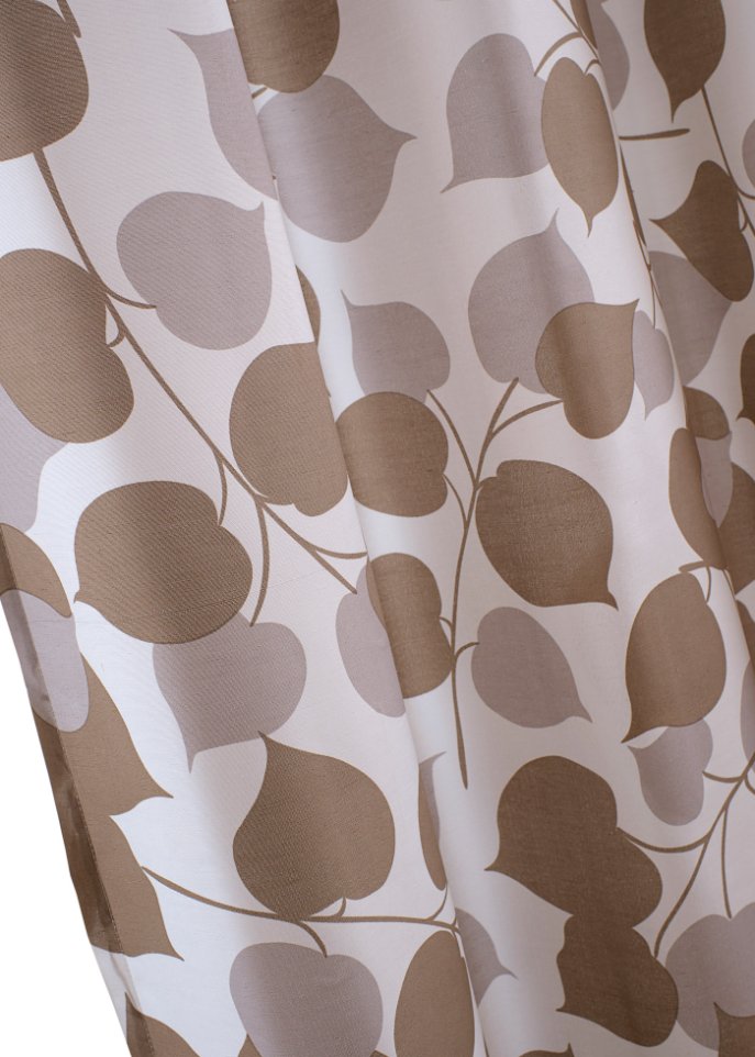 Vorhang aus recyceltem Polyester mit Blätterdruck (1er Pack)