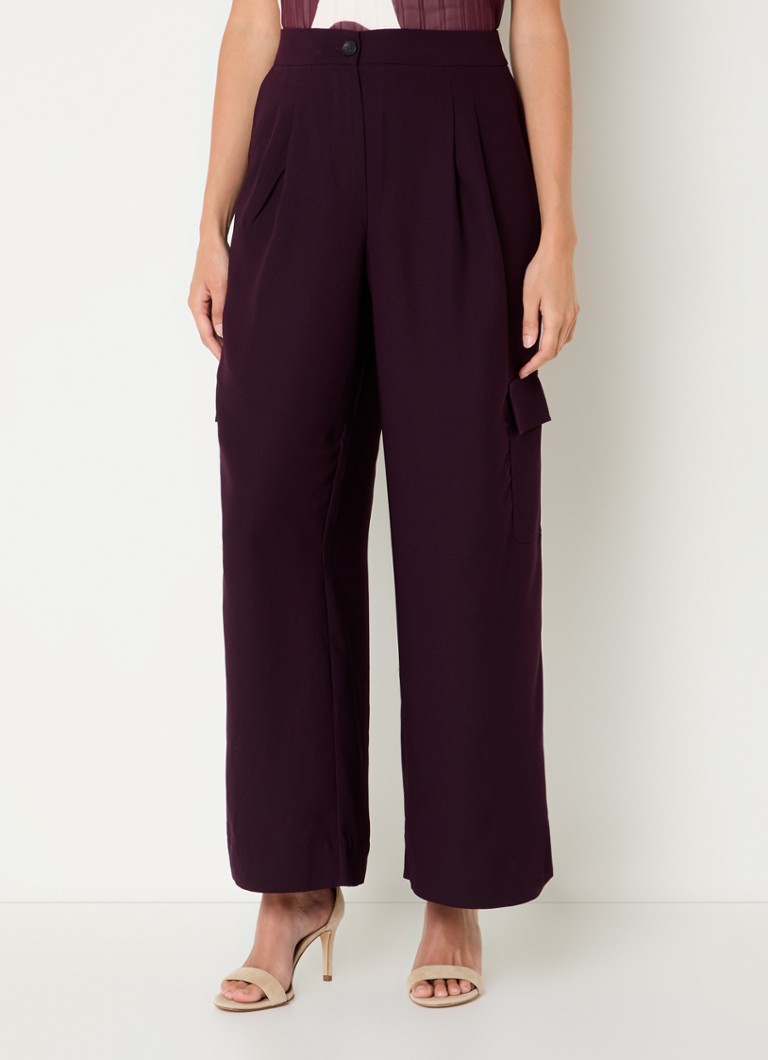 Pantaloni cargo Phase Eight Marissa cu talie înaltă și buzunare laterale